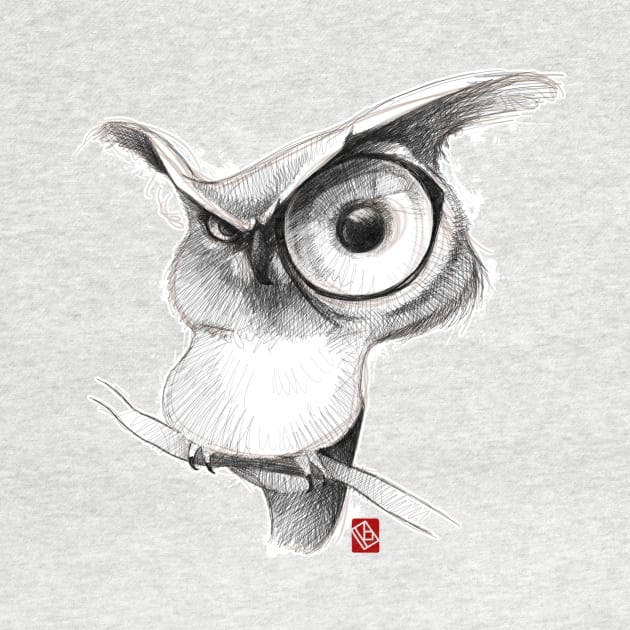 Funny sketchy Owl by Khasis